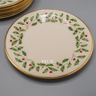 Lenox Holiday Dinner Plates 10 3 4  Set Of 8 Christmas - Free Usa Shipping