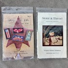 Punch Needle Embroidery Patterns Lot Of 4 St  Nick Snowman Holiday Pins Winter