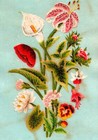 Vintage Davis Vertical Feed Sewing Machine Flowers Victorian Trade Card