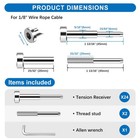 Gyykzz 24 Pack Invisible Cable Railing Kit Terminal- 24 Pack  Brushed