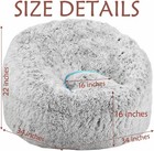 Plush Faux Fur Bean Bag Chairs  Memory Foam Filled Sofa Chair Shape Bean Bag For