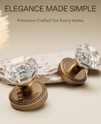 Antique Brass Crystal Privacy Door Knobs   Interior Bedroom Bathroom   Universal