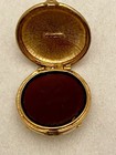 1995 Estee Lauder Black Enameled Petals Yellow Centers Full Solid Compact