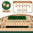 Wooden Dice Board Game Shut The Box For 4 Players Flaps   Dices Game Parent-chi