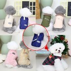 Pet Cat Dog Chihuahua Coat Jacket Puppy Vest Winter Warm Clothes  traction Ring