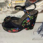 70 s Vintage Floral Platformwedge Sandals