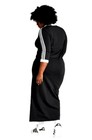 Adidas Originals Adicolor Classic 3 Stripes V-neck Maxi Dress Black Plus 4x Nwt