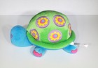 Animal Alley Happy House Green Turtle Stuffed Plush Toy Flowers Hippie 10  Euc