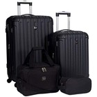 Travelers Club Midtown Hardside Luggage Travel  Black  4-piece Set - Black