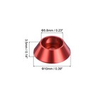 M3 Cone Cup Washers anodized Aluminum Gaskets For Screw Rc 10pcs red 
