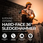 Estwing 6 Pound Head Hard Face Stake Sledge Hammer With 36 Inch Hickory Handle