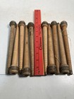 Wood Bobbins Spools Wooden Industrial Style Spindles 8 75  Wooden Quills Lot-10 