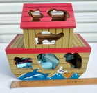 Melissa   Doug Noah s Ark Shape Sorter Play Set With Wooden Figures   Animals