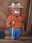 Vintage Smokey Bear Porcelain  Metal Sign National Park Us Forest Service Cabin