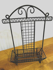 Vintage Brown Rustic Metal Farmhouse Basket -hang Or Free Stand