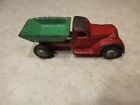 1930s Arcade Cast Iron Dump Truck Toy Dump Truck Red   Green Paint 4 1 4 