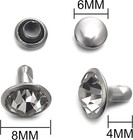 100 Sets 8mm Mixed Colors Cz Crystal Rivets Rhinestone Rivets Studs Rapid Riv   