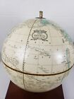 Vintage Crams Imperial World Globe W wood Base And Rand Mcnally Atlas 12 
