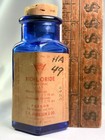 Cobalt Blue Poison C e  Jamieson   Co Detroit Michigan Embossed Bottle 1900 Usa