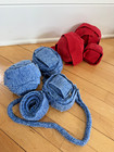 Lot-vintage Wool Strips For Rug Making  Mostly 2  Strips   Some Uncut Wool 