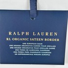 Ralph Lauren Organic Sateen Border European Sham Parchment 26x26 Neutral Lux New