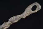 Old African Dogon Hand-carved Wooden Walking Stick Tribal Mali Loop Handle 39   