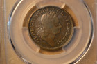 1723 Wood s Hibernia Halfpenny  Martin 4 40-gc 18  Rarity-2  Pcgs Fine-15