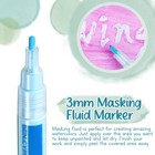 Feifeiya 2 Pcs Masking Fluid Pen For Watercolor 1 Count  pack Of 2   Blue
