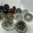Lot Of 23 Antique   Vintage Glass   Brass Doorknobs 4 Pairs And Mixed Knobs