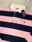 Polo Ralph Lauren Men s Classic Fit Rugby Long Sleeve Polo Shirt Pink Blue New