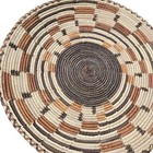 Vintage Tribal Hand Woven Coiled Basket W Natural Fiber 12   Southwest Style 