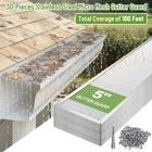 Gutter Guard 100ft Stainless Steel Micro Mesh 5in K Style Diy Debris Protector