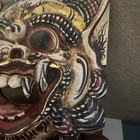 Balinese Bali Barong Mask Singh Wood Tribal Indonesia Folk Art Wall Decor 