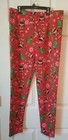 Fur Ankle Legging No Boundaries Sz Xl 15-17 Christmas Elf Tree Red Nwt 