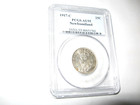 1917-c  Newfoundland Nfld 25 Cents Silver Coin  Pcgs Au55