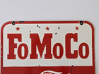 Vintage Ford Fomoco Parts Double Sided Porcelain Enamel Sign  18  X 13    