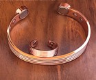 Pure Copper Magnetic Bracelet   Ring Set Energy Arthritis Men Women Cuff Bangle