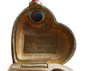 Est  e Lauder solid Perfume Compact 2011 red Ribbon Necklace  love Heart  