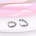 Pandach 925 Sterling Silver Tiny Colorful Cz Huggie Hoop Earrings For Women Gift