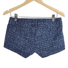 American Eagle Outfitters Womens Blue Geometric Pattern Denim Shorts Size 0