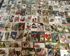 Huge Quality Lot Of 300 Vintage Holidays Greetings Antique Postcards 4 Santa s  