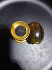 Van Cort Wood   Brass Egg Kaleidoscope W Brass Stand Vintage Usa