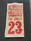 1936 Downie Brothers Circus Poster  original  Linen Mounted scout jack Hoxie