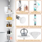 Upgrade Sturdy Shower Caddy Tension Pole Corner Bathroom Organizer 18 8