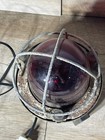 Antique European Salvaged Maritime Bulkhead Passageway Red Light With Cord