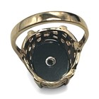 Vtg Black Onyx Ring Gold Filled Mason Order Eastern Star Ladies Size 7
