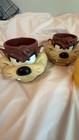 Title  Vintage 1992 Looney Tunes 3d Plastic Character Mug Set Of 5