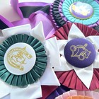 Horse Show Ribbons Large Rosettes Lot Of 9 Vintage Awards Purple Red Pink Blue