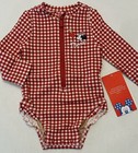 Disney Baby Girl Minnie Mouse 0-3 Months Rash Guard Upf 40 Long Sleeve Cute New