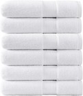 Luxurious 100  Cotton Bath Towels Set Of 6 - Quick Dry  Zero Twist  24  X 48  